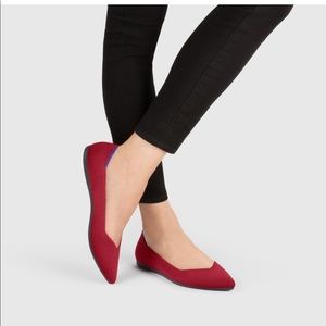 Roth’s chill red pointed toe flats